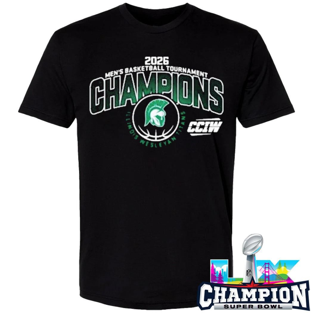 Illinois Wesleyan Titans Champions Men’s Basketball 2026 Cciw Tournament Shirt