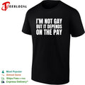 I’m not gay but it depends on the pay shirt