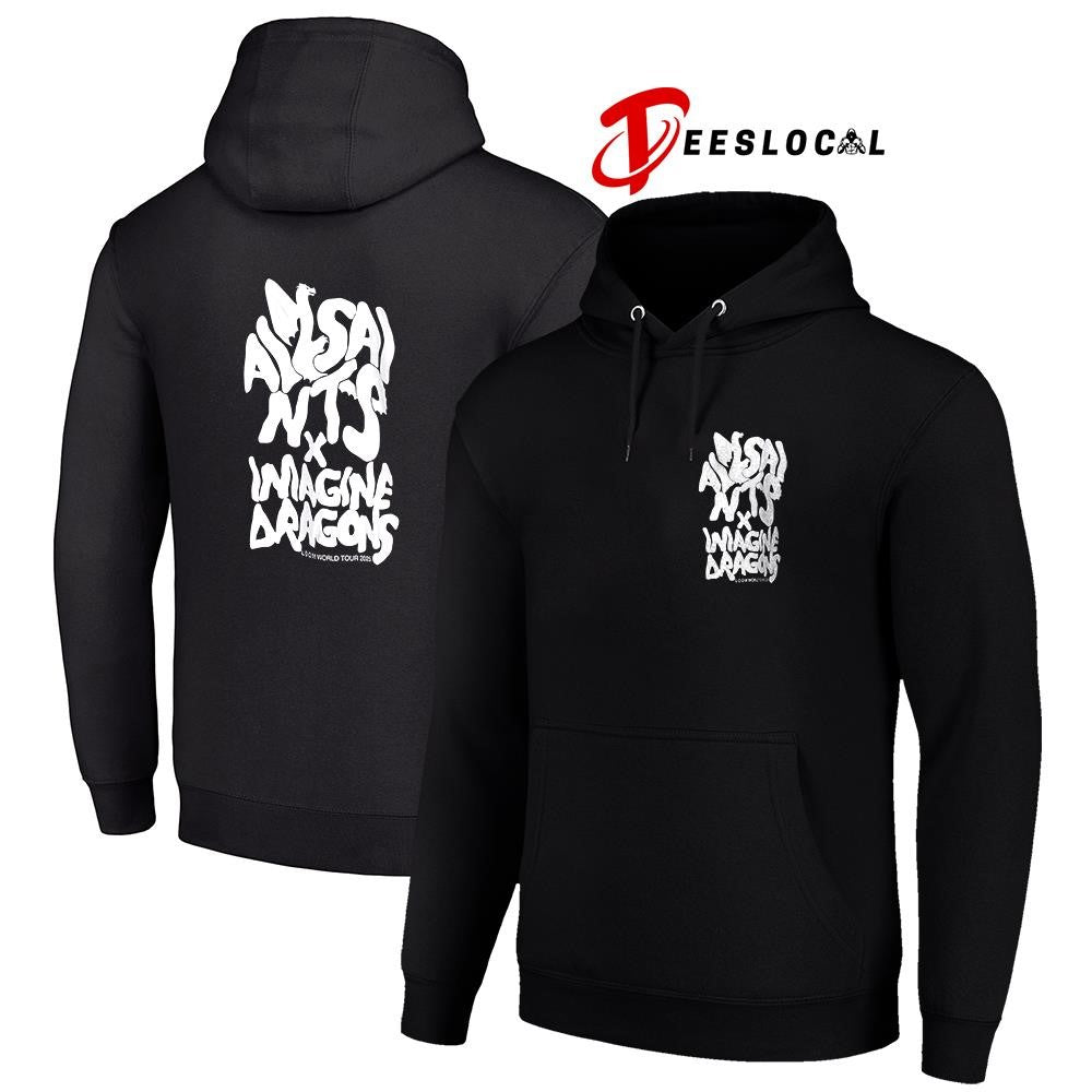 Imagine Dragons x All Saints Loom World Tour Drogando text shirt