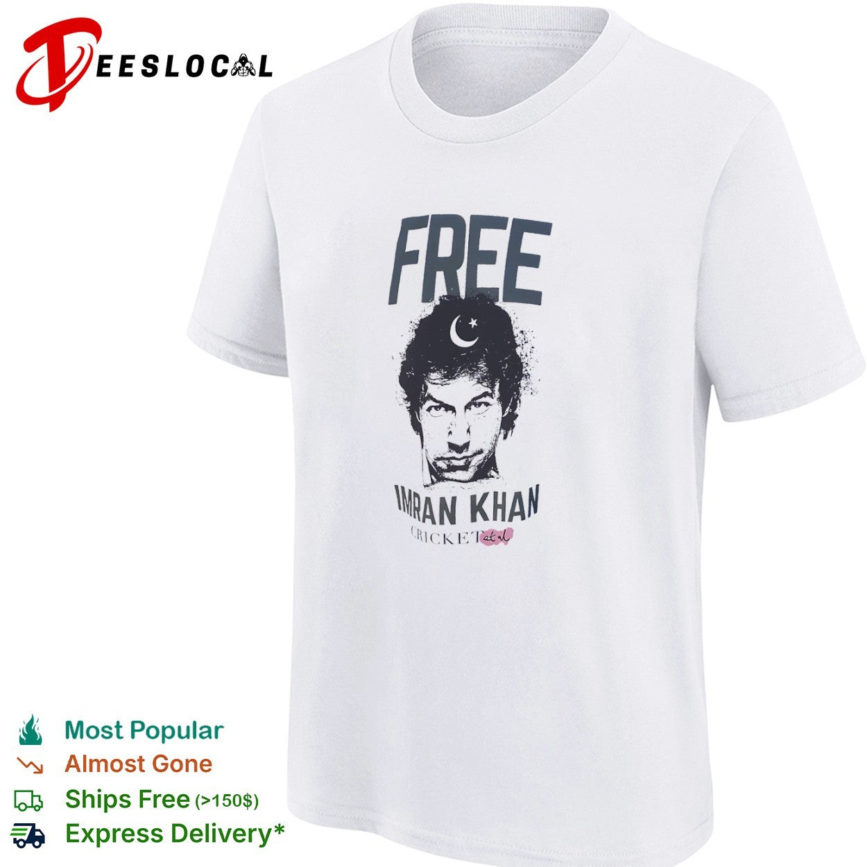 Imran Khan Free Pakistan cricket politician photo shirt