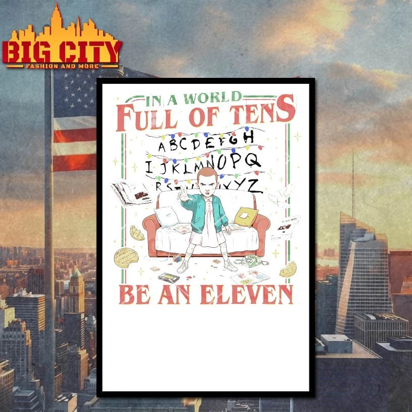 In A World Full Of Tens Be An Eleven Alphabet Hawkins The Upside Down christmas light shirt