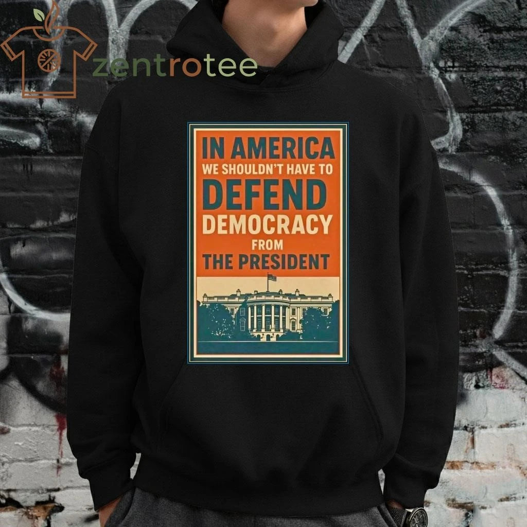 In America we shouldn’t have to defend Democracy from The President tee