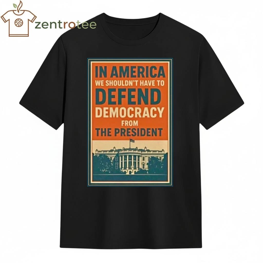 In America we shouldn’t have to defend Democracy from The President tee