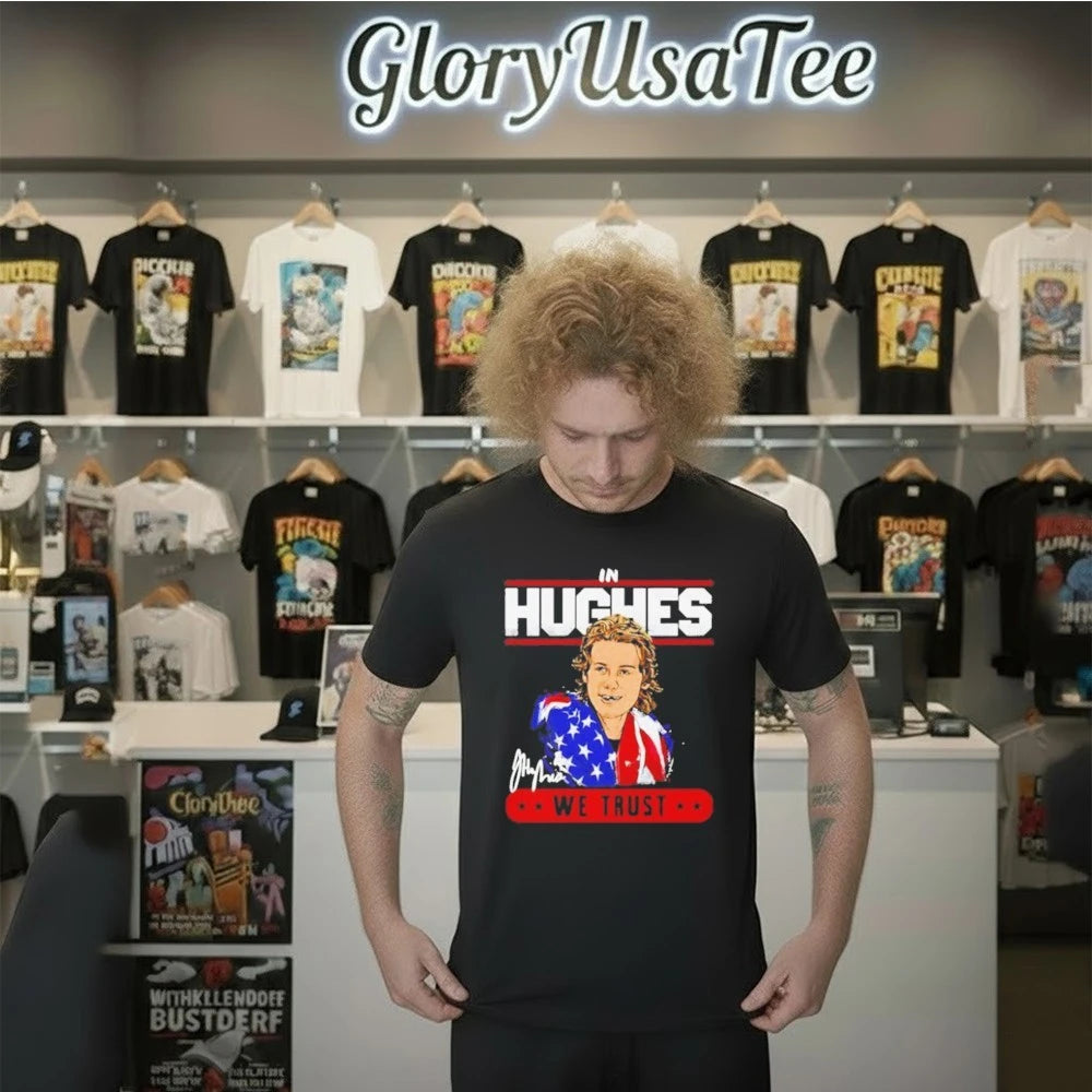 In Jack Hughes New Jersey USA Trust signature cartoon shirt