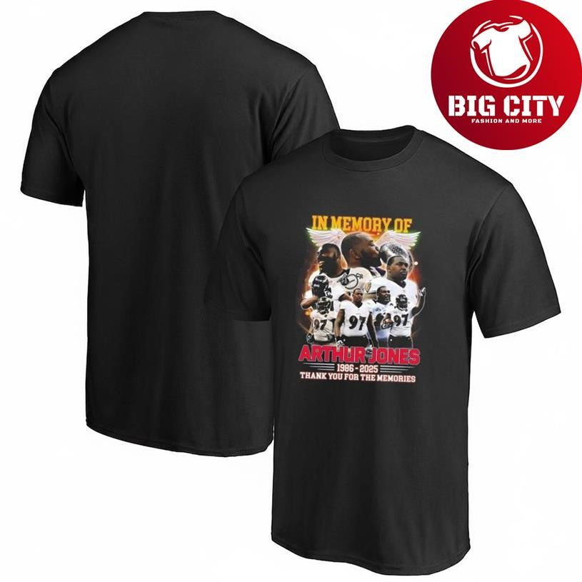In Memory Of Arthur Jones Baltimore Ravens 2025 Thank You Signature Shirt