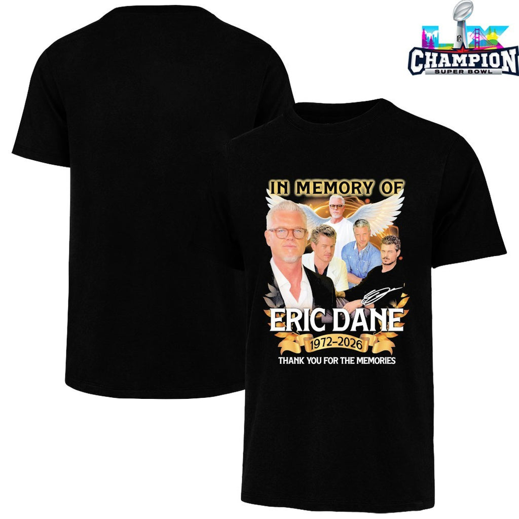 In Memory Of Eric Dane 1972 2026 Thank You For The Memories Wings Signature T-shirts