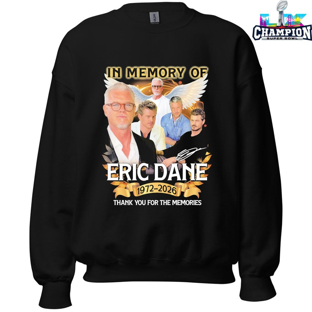 In Memory Of Eric Dane 1972 2026 Thank You For The Memories Wings Signature T-shirts
