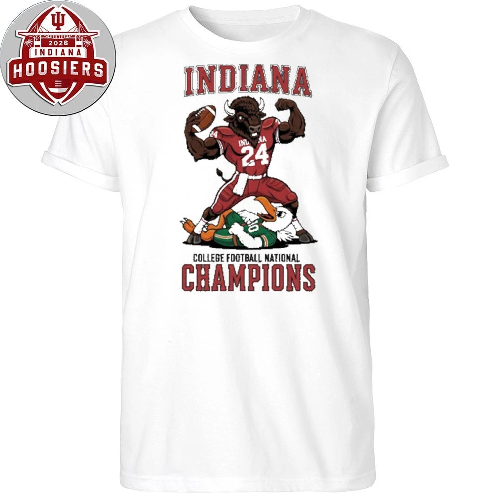 Indiana Champions #24 College Football National Mascot Tee Shirt
