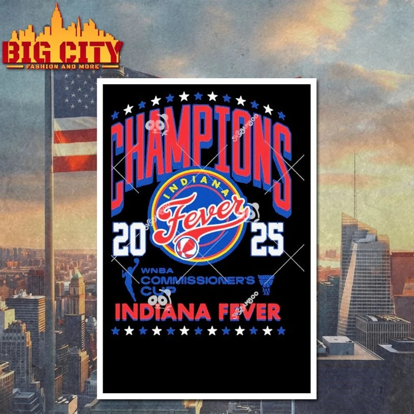 Indiana Fever 2025 WNBA champions commisioner’s Cup shirts