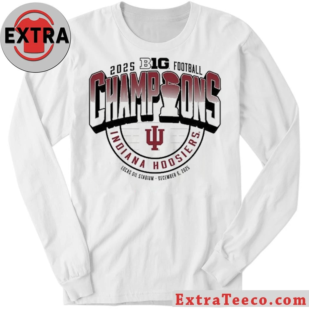 Indiana Football Big 10 Conference Champions Locker Room Lucas Oil Stadium December 6 2025 Shirt