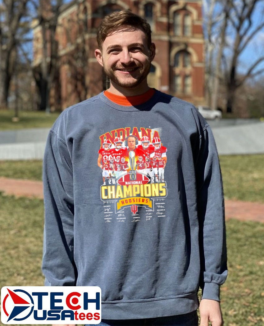Indiana Football CFP 2026 National Champions players signature shirt