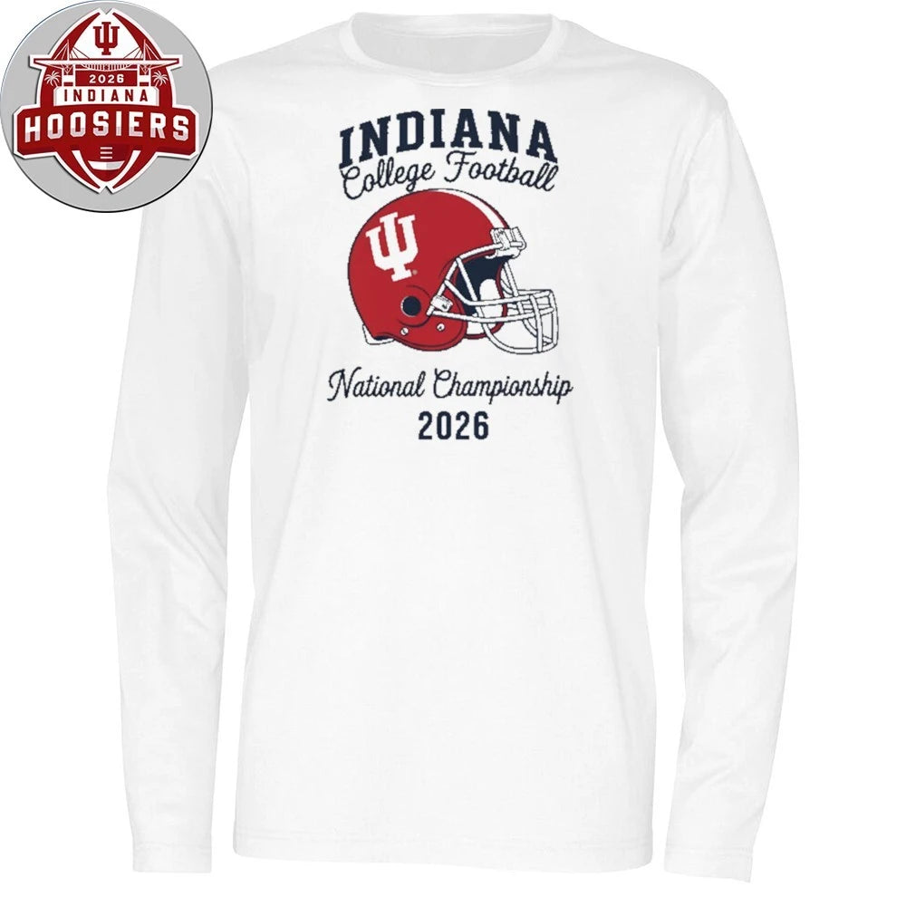 Indiana Football Champs College Football National 2026 Helmet Tee Shirt