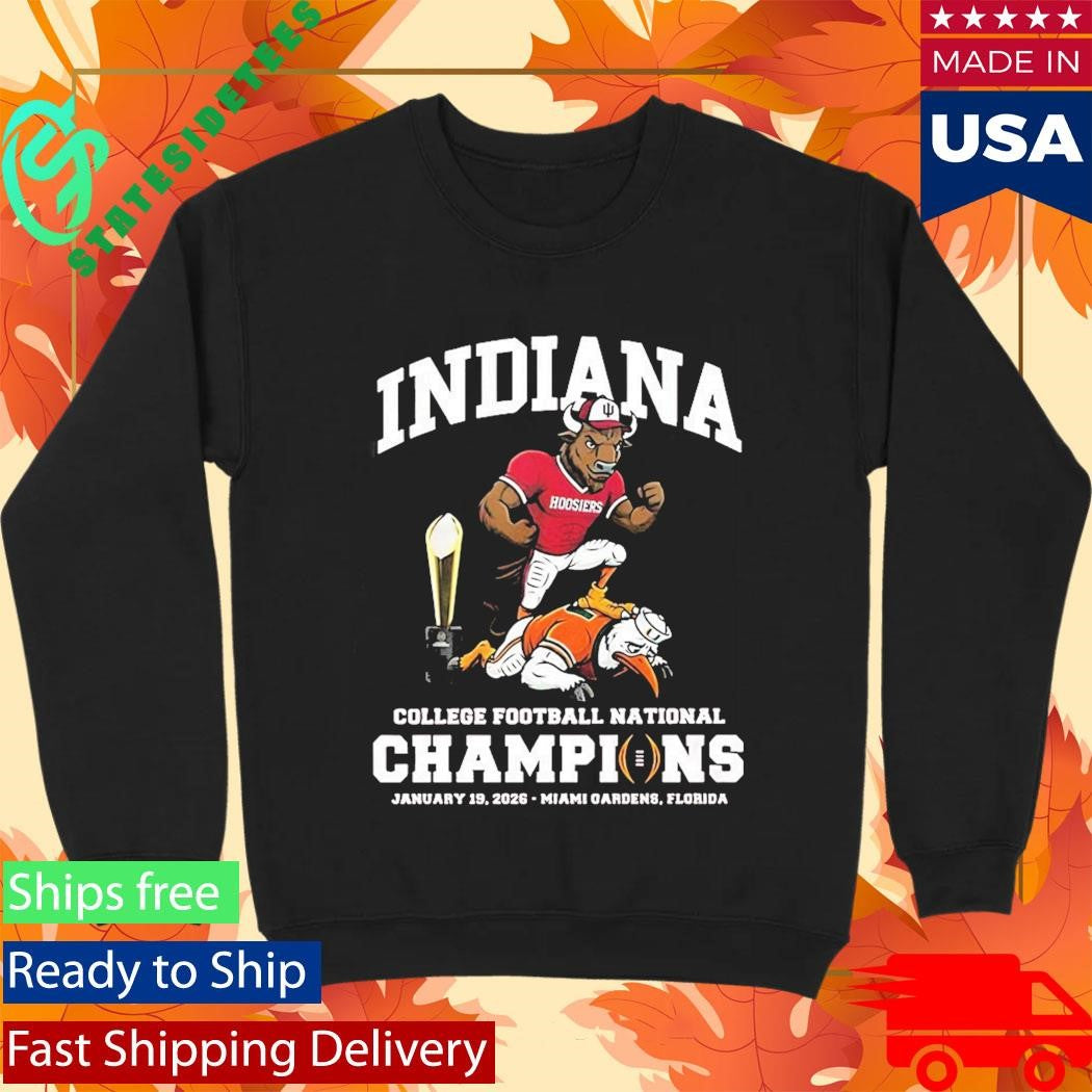 Indiana University Hoosiers Cfp National Champions 2026 Mascot Shirt