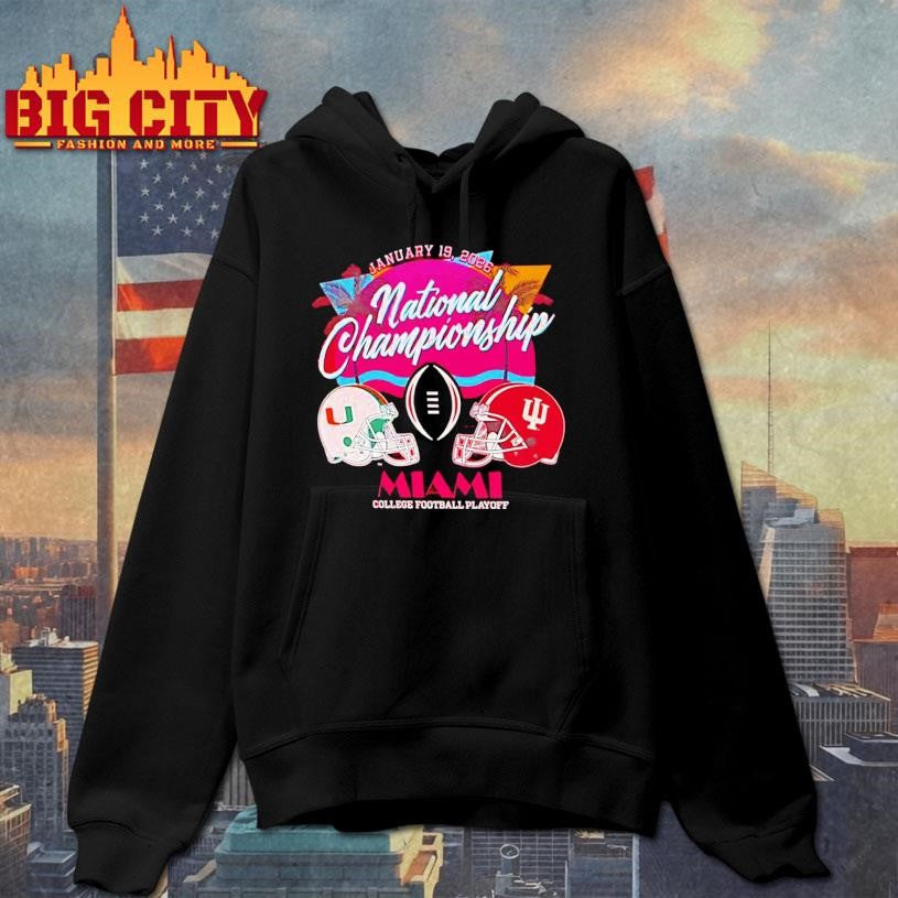 Indiana vs Miami 2026 CFP National Championship Bound Sunset Shirt