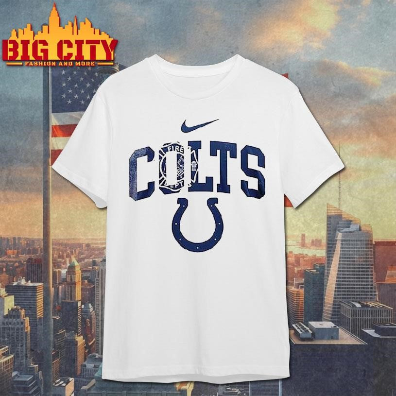 Indianapolis Colts Fdny Fire Department 160th Anniversary Courage And Service Logo Shirt