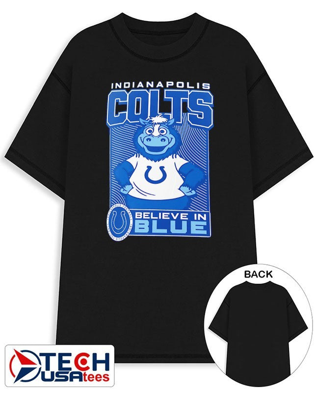 Indianapolis Colts Football believe in blue mascot shirt