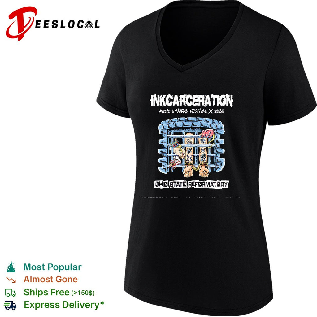 Inkcarceration 2026 Music and Tattoo Festival Ohio State Reformatory shirt
