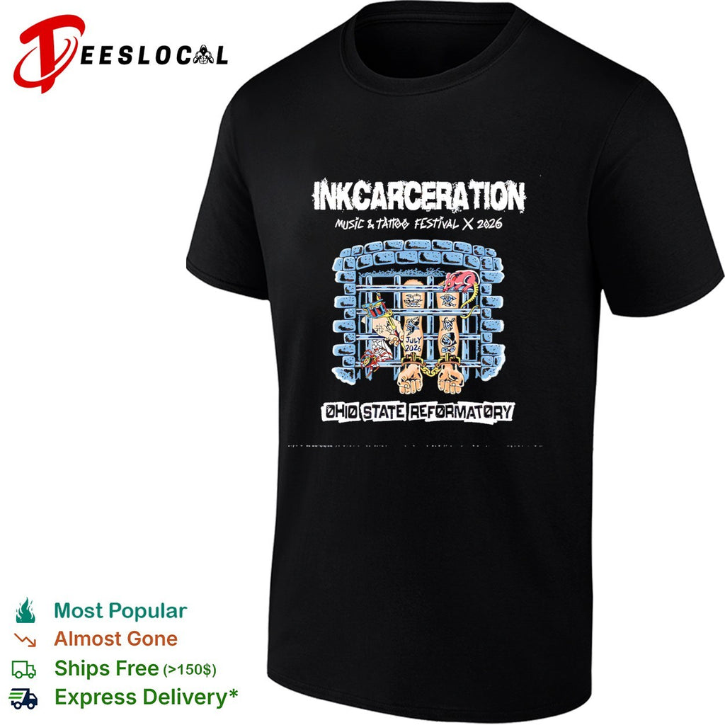Inkcarceration 2026 Music and Tattoo Festival Ohio State Reformatory shirt