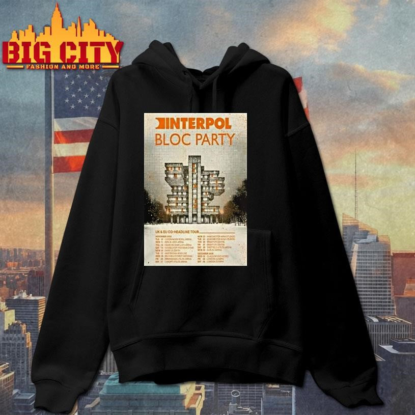 Interpol And Bloc Party Uk Eu Co Headline Tour Nov 2026 Shirt