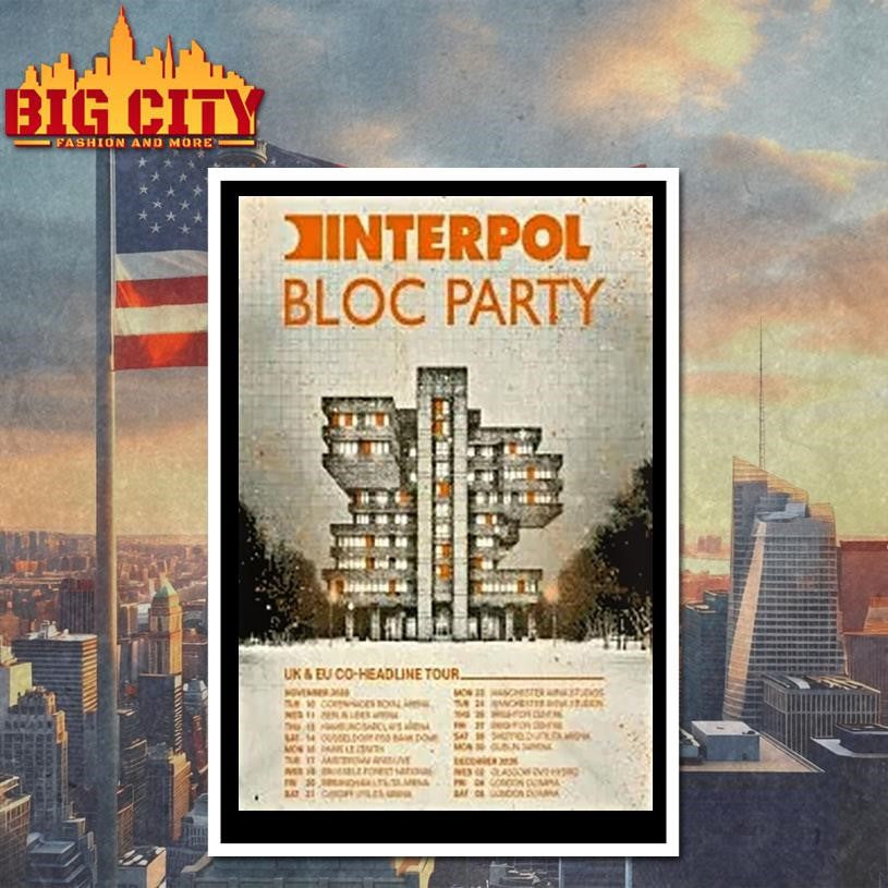 Interpol And Bloc Party Uk Eu Co Headline Tour Nov 2026 Shirt