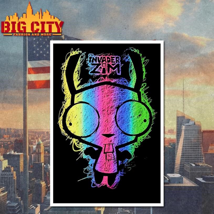 Invader Zim GIR Rainbow Scribble 2025 Shirt