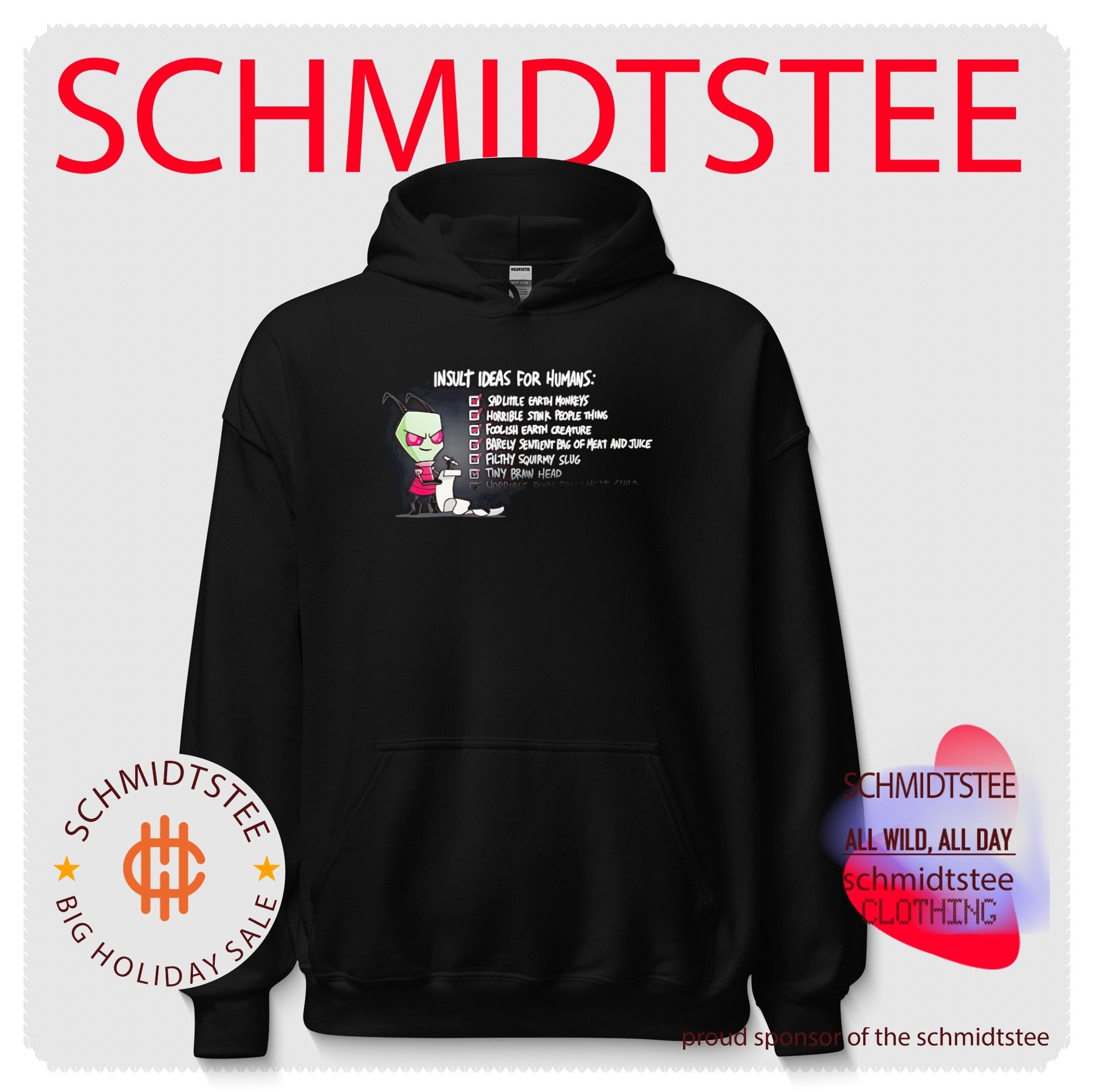 Invader Zim Insult Ideas for Humans List shirt