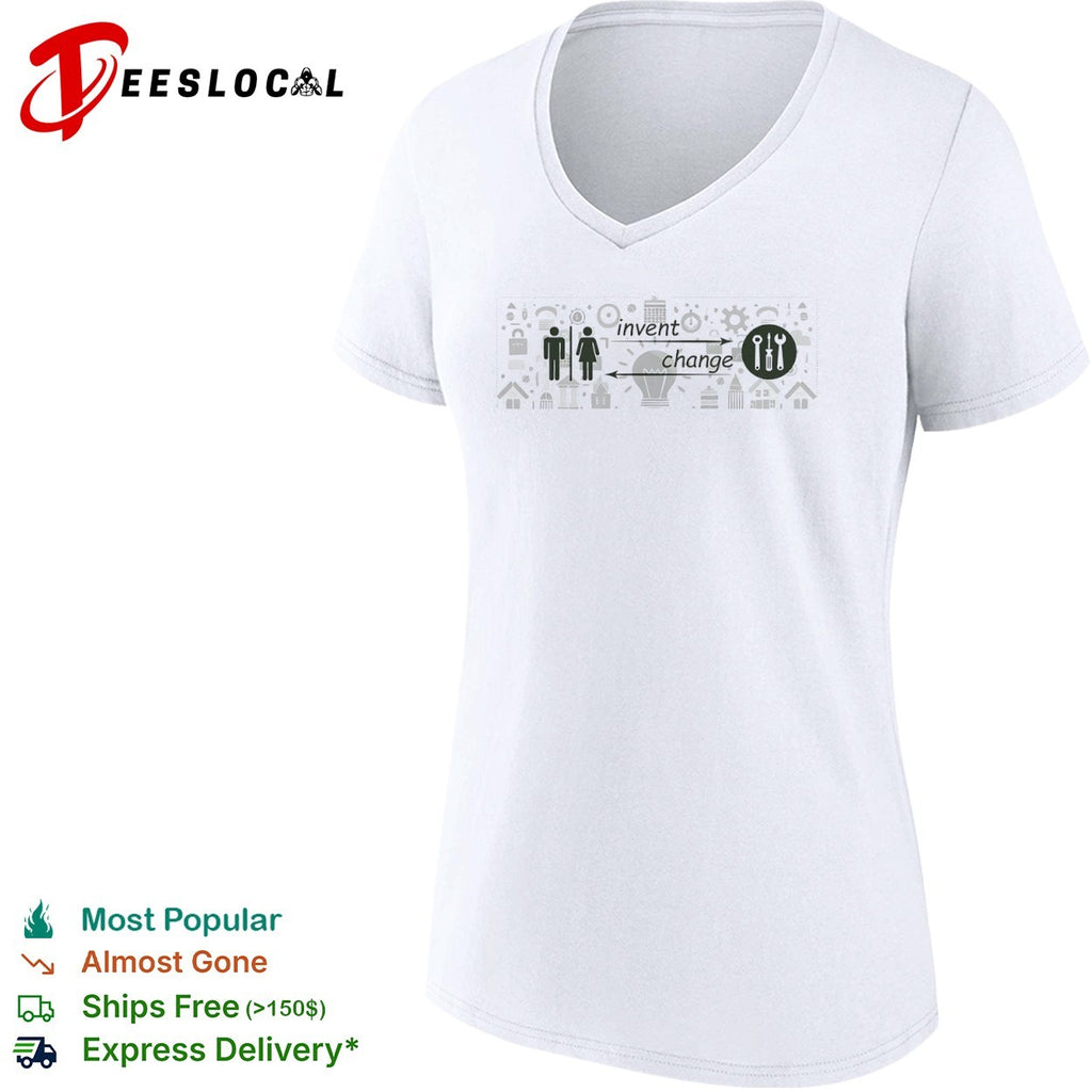 Invent Change science engineering tools graphic shirt
