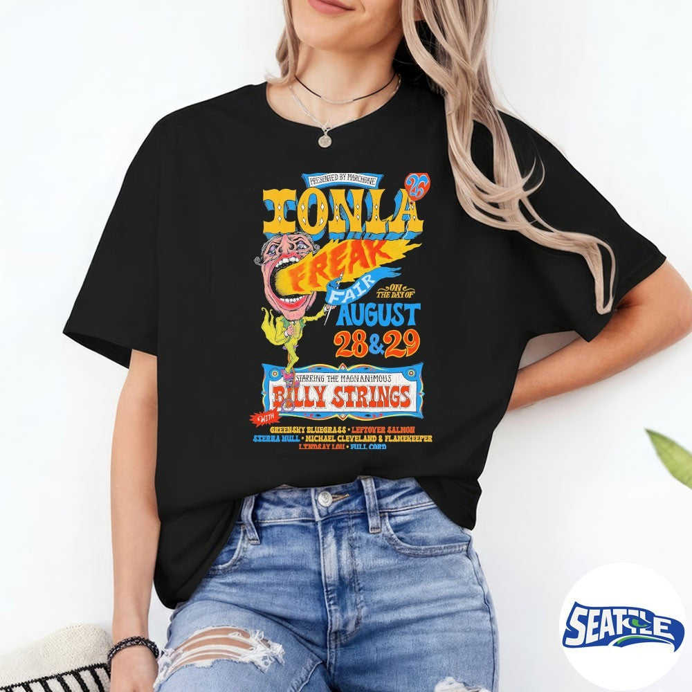 Ionia Free Fair August 28th and 29th, 2026 Starring The Magnanimous Billy Strings shirt