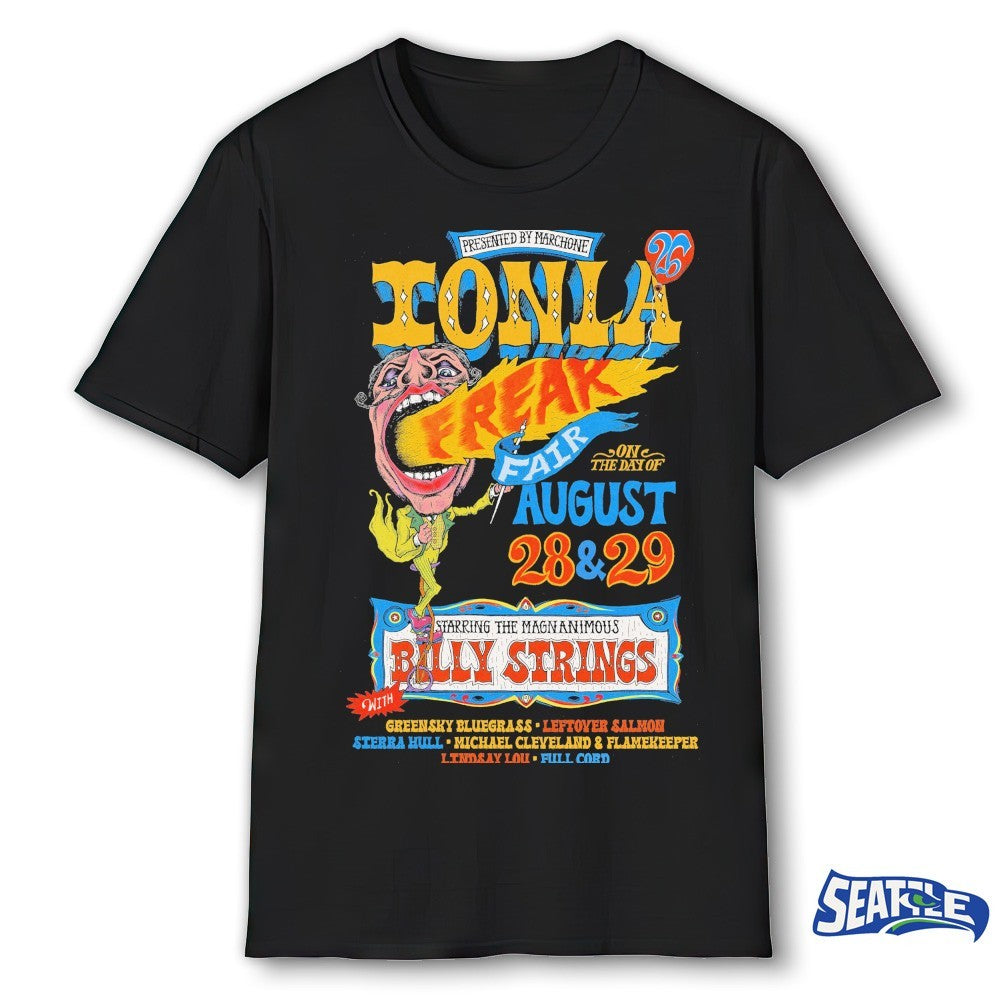 Ionia Free Fair August 28th and 29th, 2026 Starring The Magnanimous Billy Strings shirt