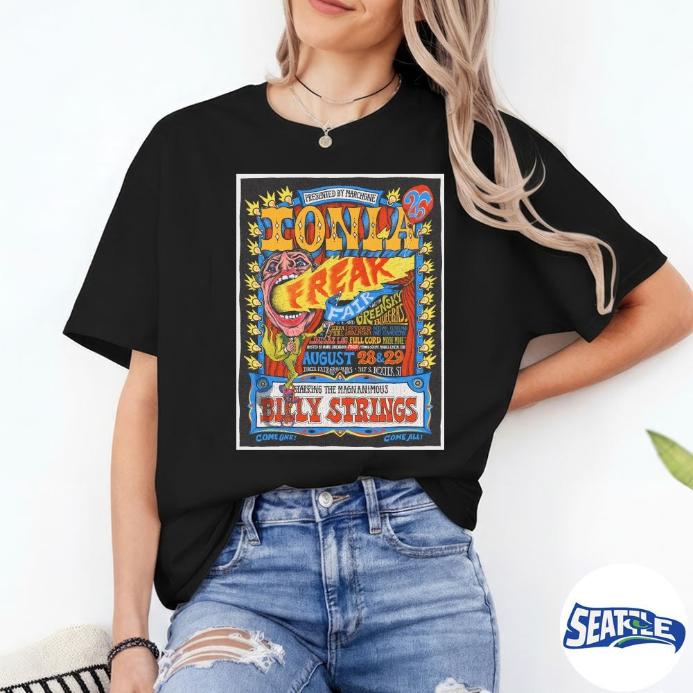 Ionia Free Fair Starring The Magnanimous Billy Strings August 28th and 29th, 2026 Poster shirt