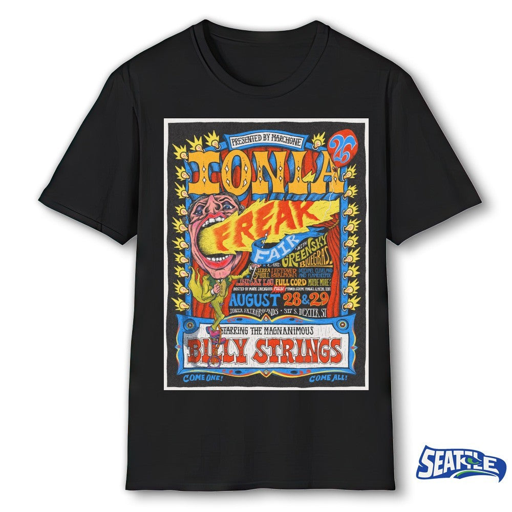 Ionia Free Fair Starring The Magnanimous Billy Strings August 28th and 29th, 2026 Poster shirt