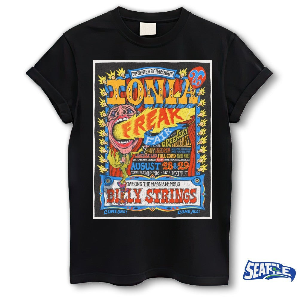 Ionia Free Fair Starring The Magnanimous Billy Strings August 28th and 29th, 2026 Poster shirt