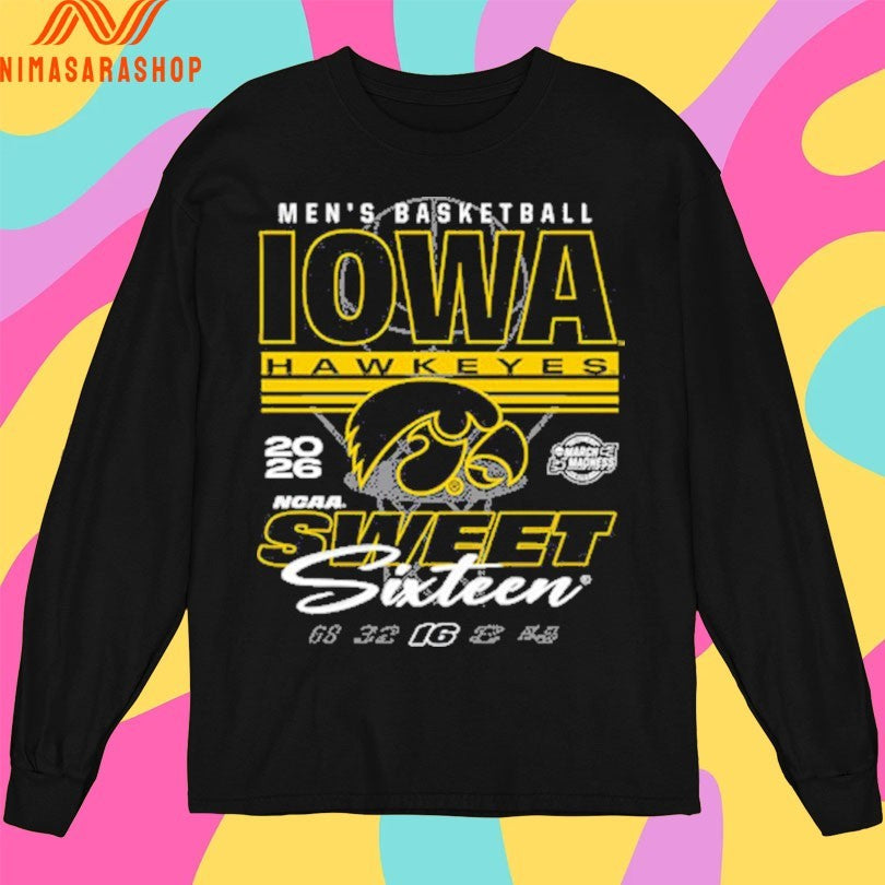 Iowa Hawkeyes Men’s Basketball 2026 March Madness Ncaa Sweet Sixteen Shirts