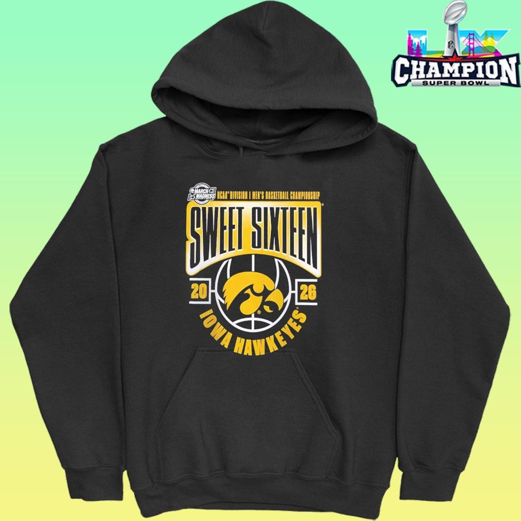 Iowa Hawkeyes Men’s Basketball 2026 Ncaa March Madness Sweet 16 Shirt