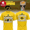 Iowa Hawkeyes ReliaQuest Bowl Champions 2025 Celebrate Two Sided Shirt