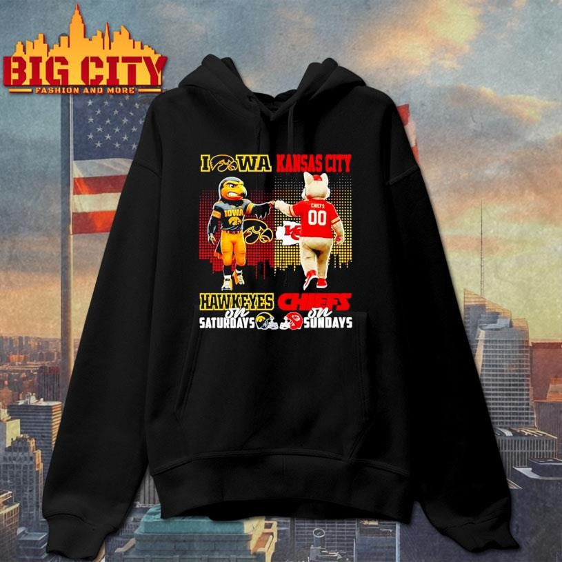 Iowa Hawkeyes on Saturday and Kansas City Chiefs on Sundays mascot Shirt