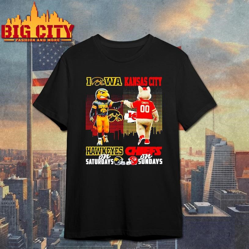 Iowa Hawkeyes on Saturday and Kansas City Chiefs on Sundays mascot Shirt