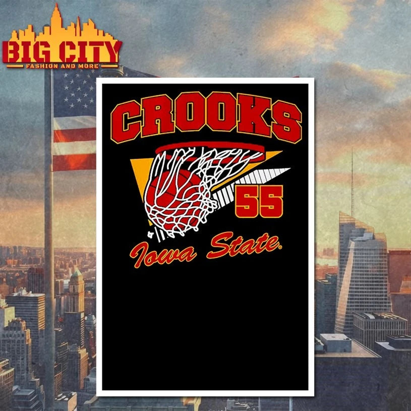 Iowa State Basketball Audi Crooks Retro Swish 55 number shirt