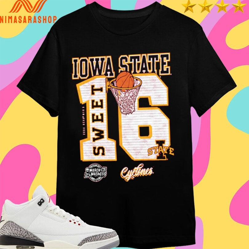 Iowa State Cyclones Cardinal 2026 Ncaa March Madness Sweet 16 Shirts
