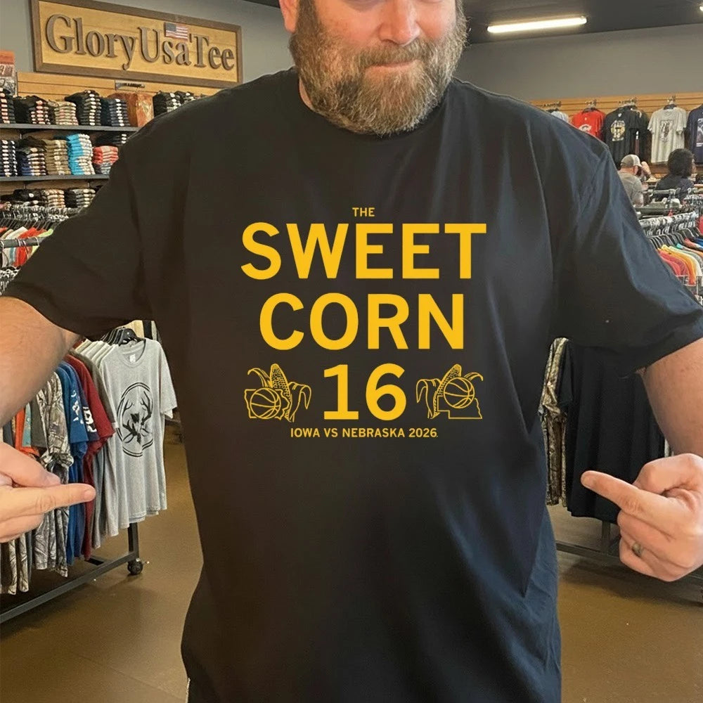 Iowa Vs Nebraska Sweet Corn 16 Charcoal Shirt