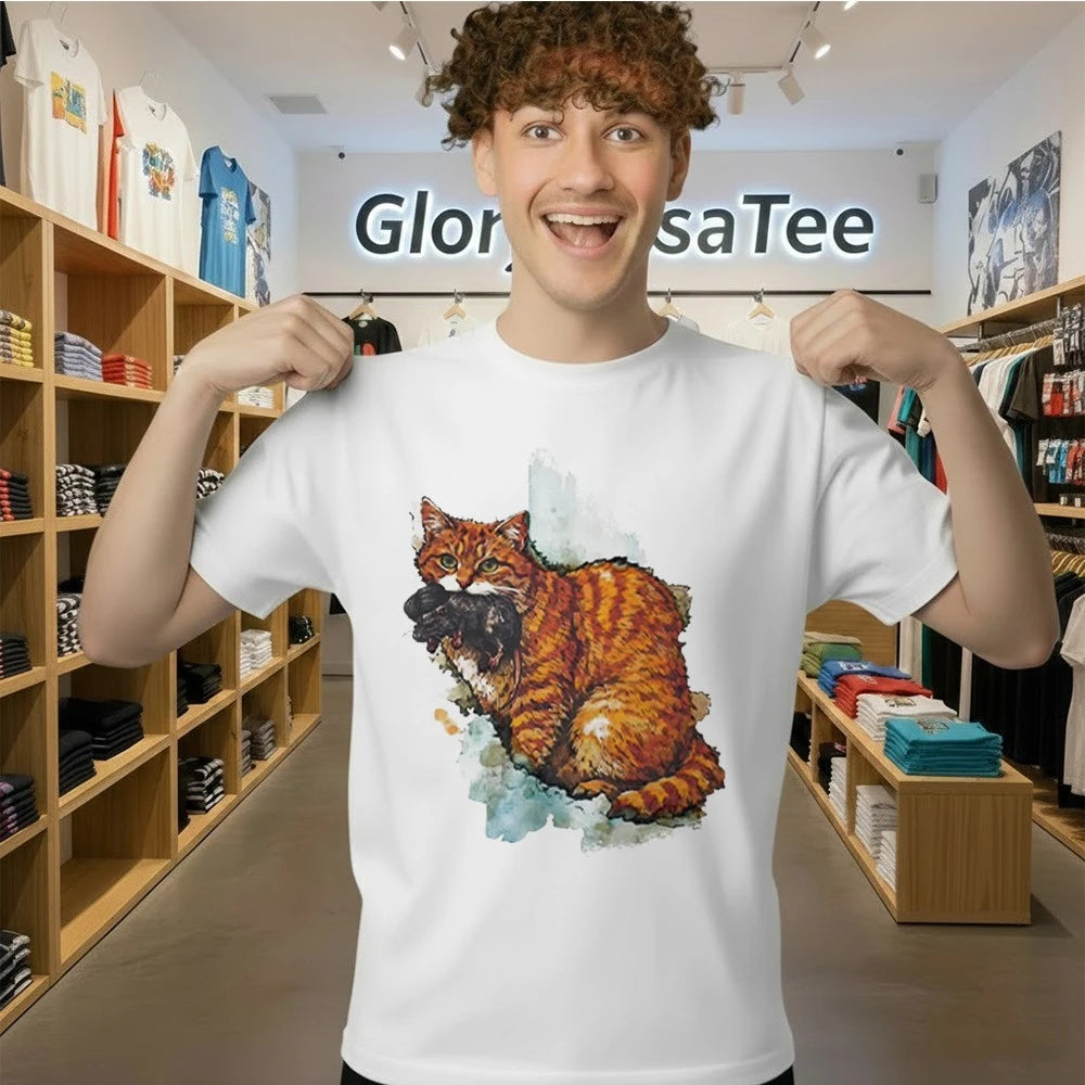 Iran Map Orange Tabby Cat Shirt