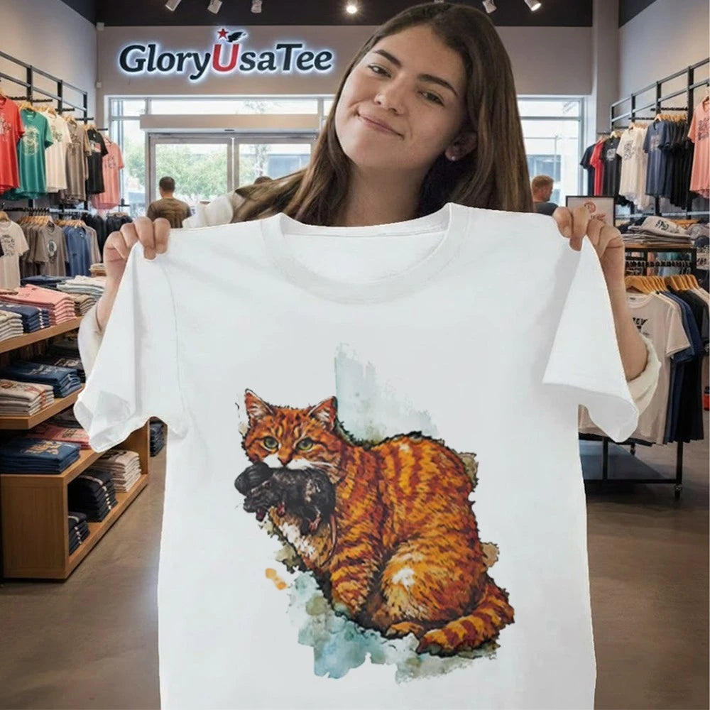Iran Map Orange Tabby Cat Shirt