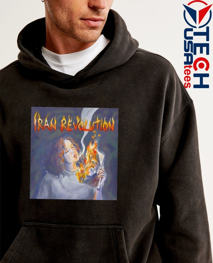 Iranian Lady Burning Khamenei photo shirt