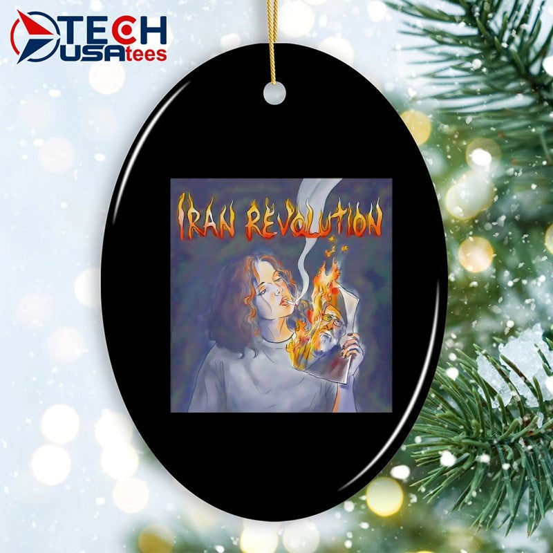 Iranian Lady Burning Khamenei photo shirt
