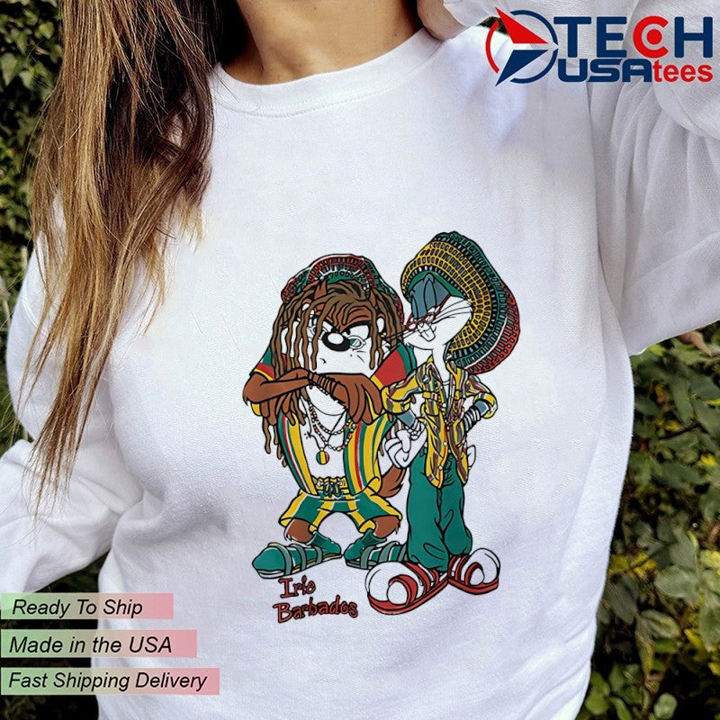 Irie Barbados Bugs Bunny and Taz Rasta shirt