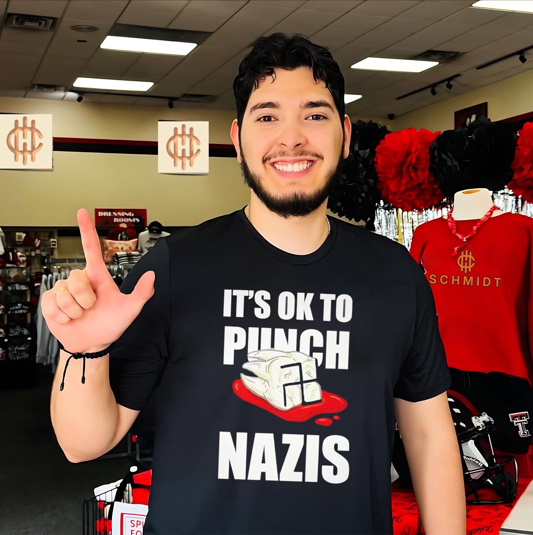It’s OK to Punch Nazis Tooth anti-nazi political protest shirt