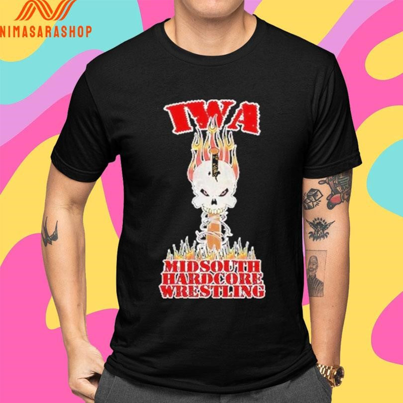 Iwa Midsouth Ahrdcore Wrestling Shirts