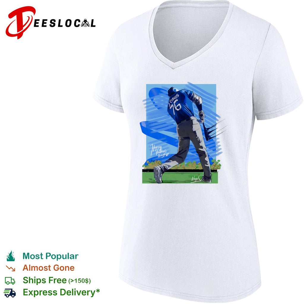 J Carlos 76 Happy Fathers Day Baseball Player Team Sport shirt