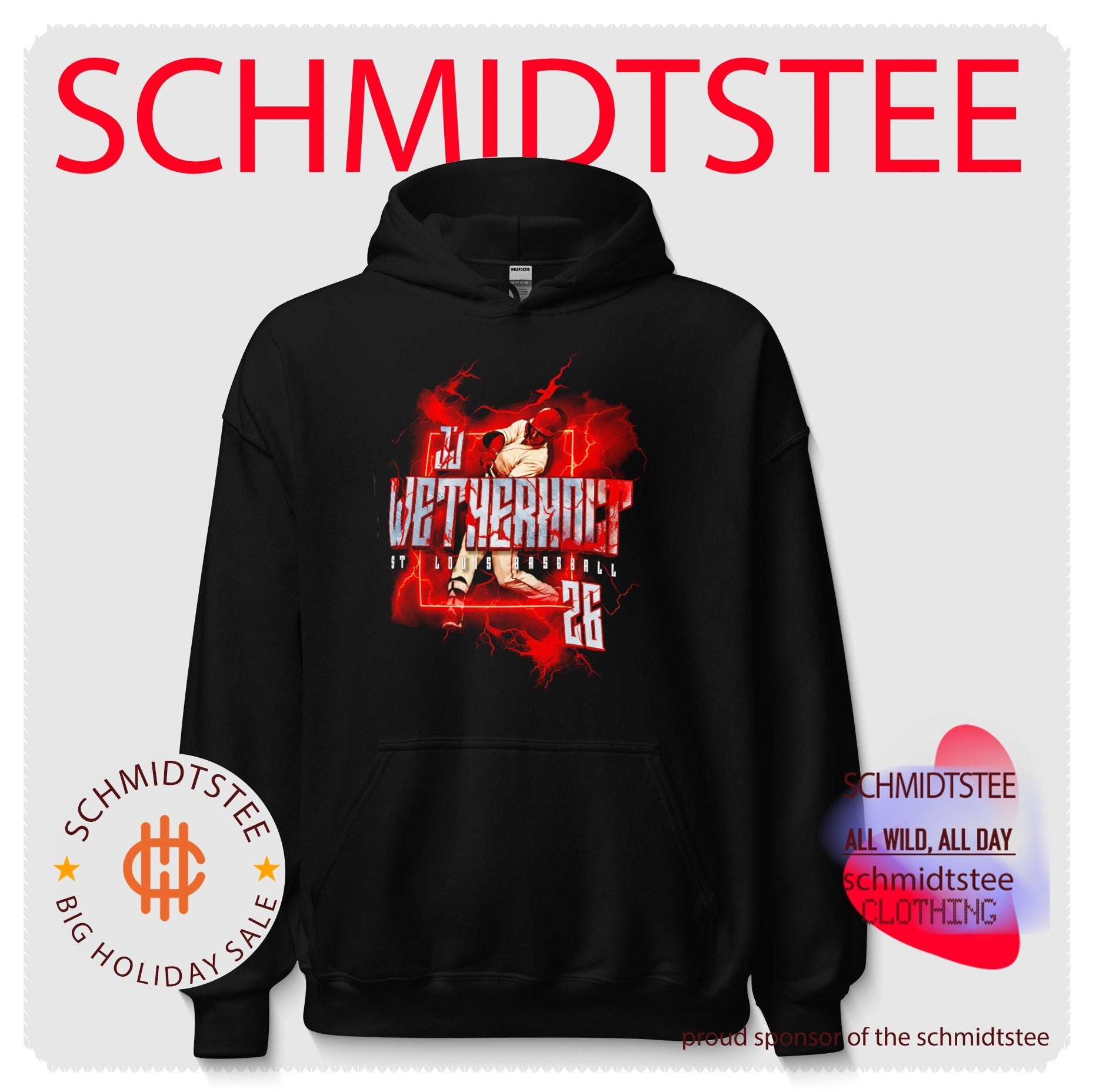 JJ Wetherholt St Louis Cardinals 26 Lightning graphic shirt