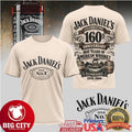 Jack Daniel’s 160th Anniversary T Shirt 160 Years of American Whiskey Two Sided Shirt
